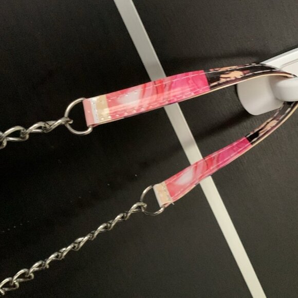 Ashley Stewart Love Collage Clutch & Shoulder Bag Chain Strap NWT - Picture 13 of 14